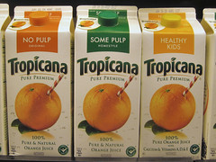 純品康納（Tropicana ）生產的柳橙汁，首度採用哥倫比亞大學計算碳足跡的新方法。照片由狄恩（Erin Dean）提供。