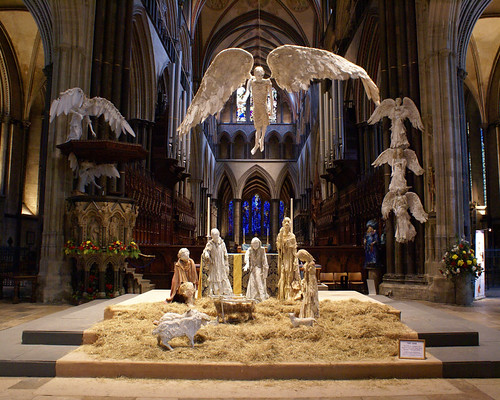 Nativity scene and altar, Salisbury Cathedral