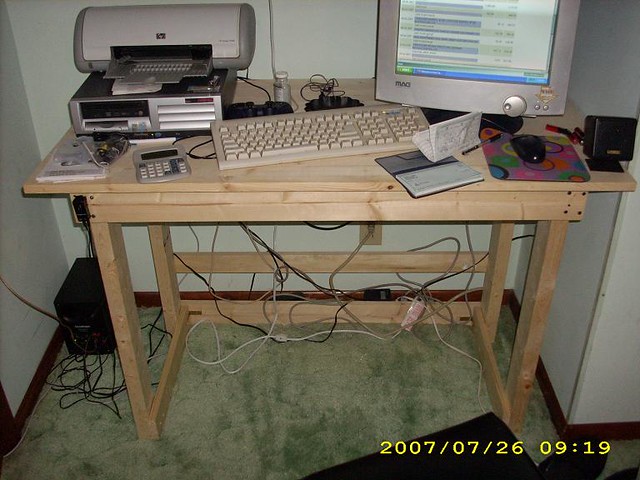 Homemade Wooden Desk