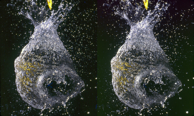 Water Balloon 3 3D CrossView View CrossEyed to see in 3D
