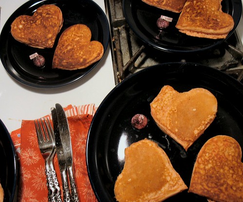 Valentine pancakes