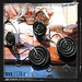 LMGIRA orecchini neri argento spirali - black coil silver earrings 1129