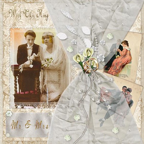 Victorian Wedding digital scrapbooking page 2