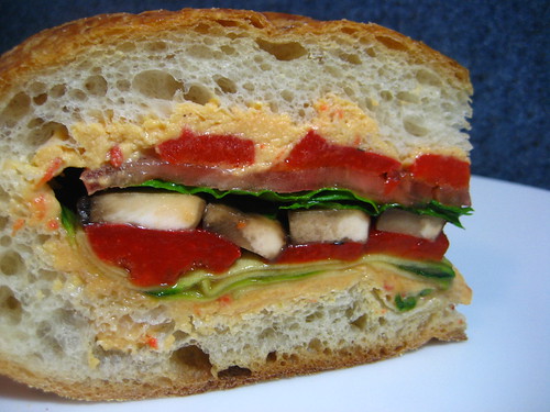 Vegeable Pan Bagnat (Layered Vegetable Sandwich)