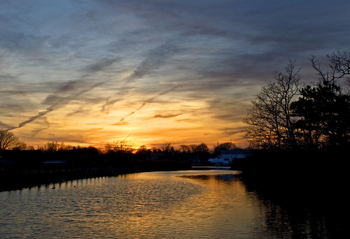 sunset on the river by Alida's Photos
