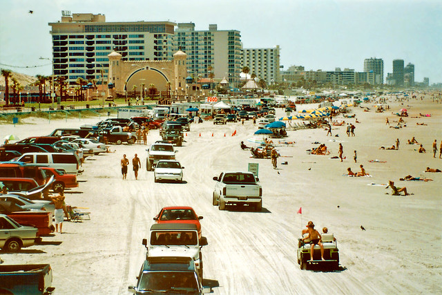 Traffic on Daytona Beach