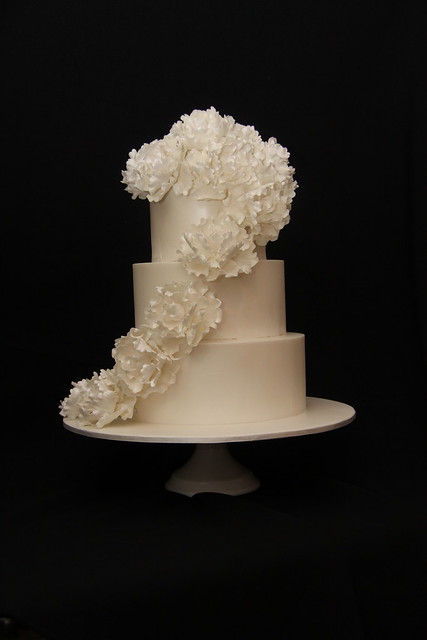 Elegant Peony Wedding Cake This weeks wedding cake is a 3 tier Jaffa Mud