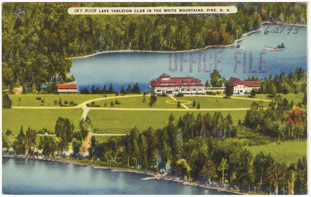 Lake Tarleton Club, Sky High in the White Mountains Pike, NH Postcard