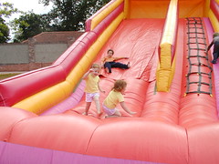Inflatable slide, Rowntree Park York