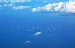 Barrow Offshore wind farm from the air