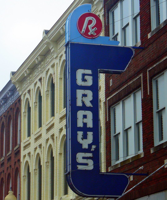 Gray's Drug Store sign - Franklin, TN Main St.