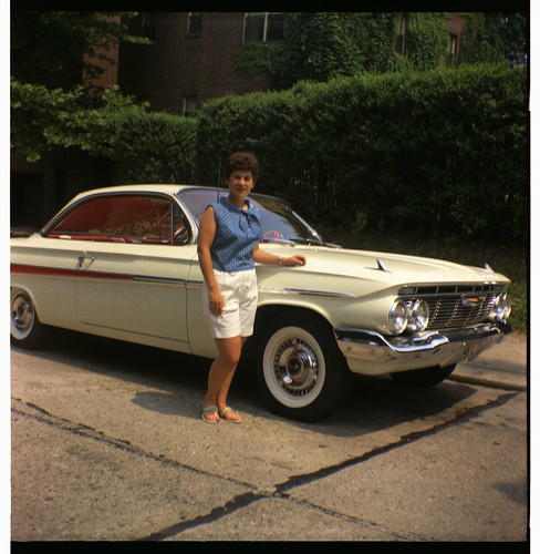 Mom & 1961 Chevy Impala, ca. 1961