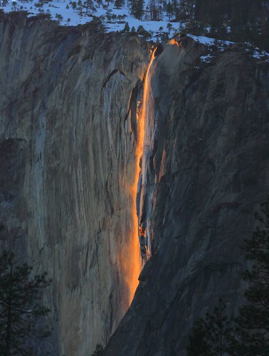 Ognjeni slap v Yosemite parku