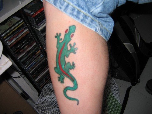My lizard tattoo from Black Rose Tattoo on Water street in St John's NL