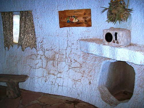 Inside the Flintstone's house at Bedrock City, Arizona - a little worse for wear (bedrock25xy)