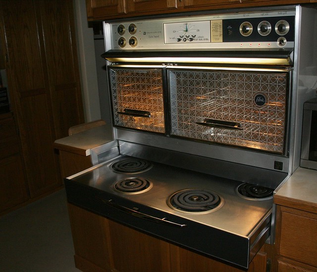 Vintage 1" Knob Chrome Black for Fridgidaire Flair Oven Cooktop 