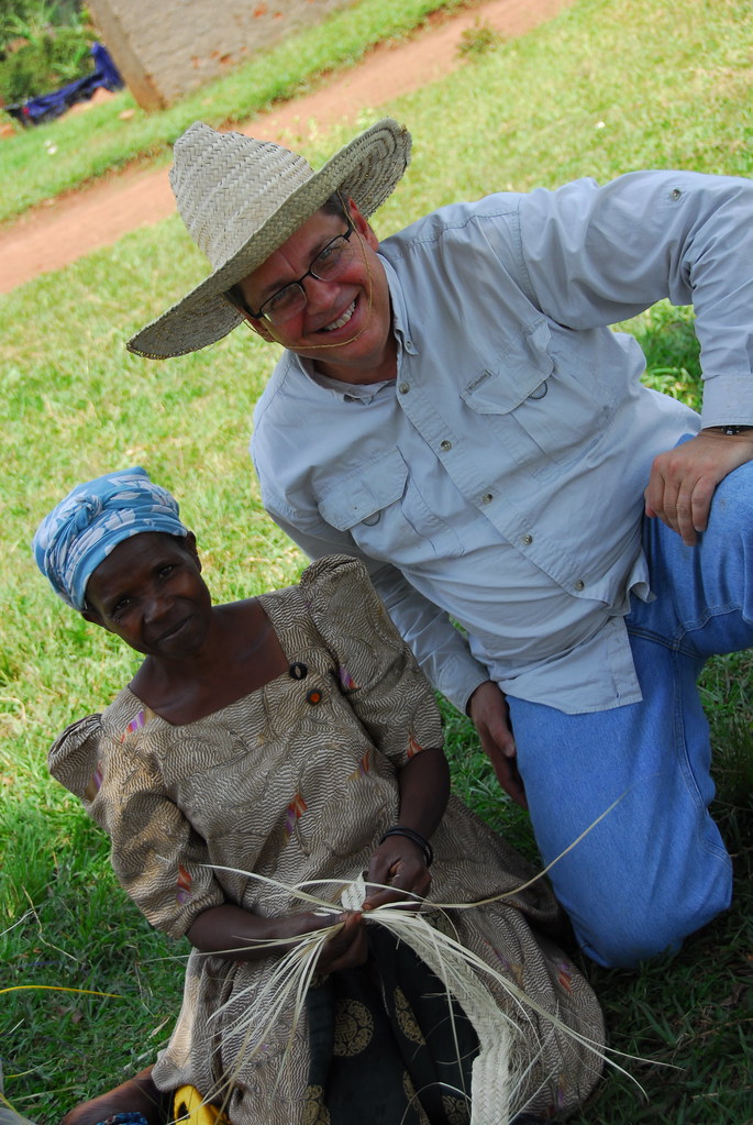 Phil Ware With Ugandan Weaver