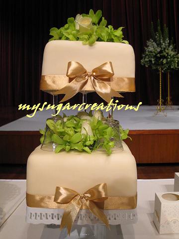 2tier Square Wedding Cake mysugarcreationsblogspotcom