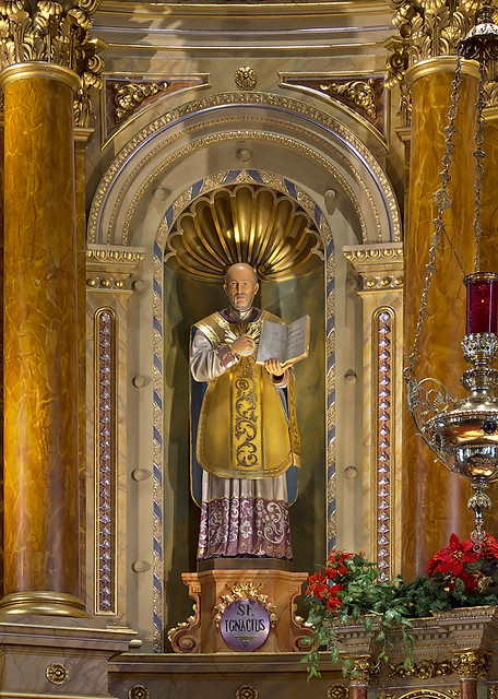 Saint Joseph Shrine, in Saint Louis, Missouri, USA - statue of Saint Ignatius Loyola