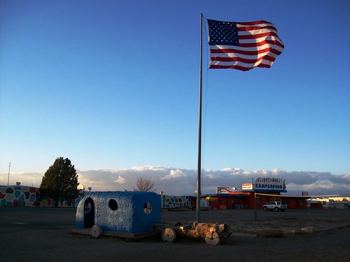 Outside the entrance to Bedrock City, AZ, on the road to the Grand Canyon - bedrock03x