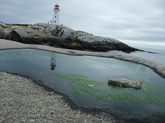 Peggy's Cove lighthouse reflection