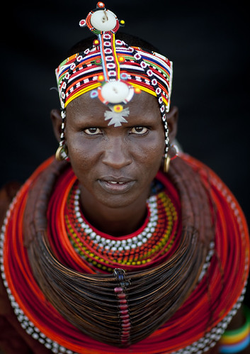 Rendille with plenty of necklaces - Kenya
