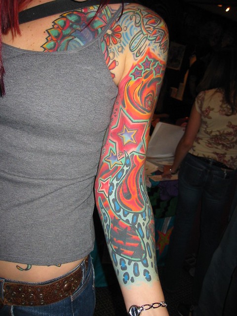 Left Arm Tattoo Star of Texas Tattoo Art Revival 2004