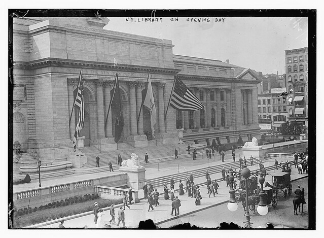 N.Y. Library on Opening Day  (LOC)