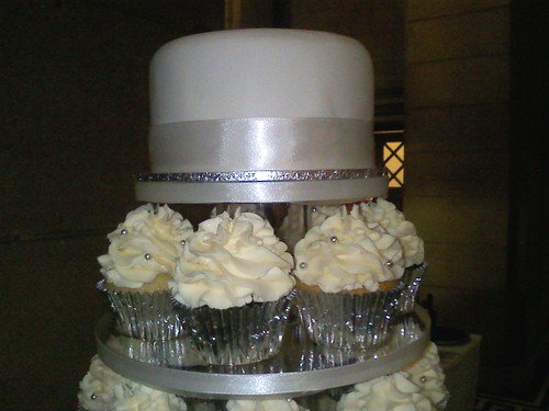 Top cake of wedding cupcake stand wedding cupcakes
