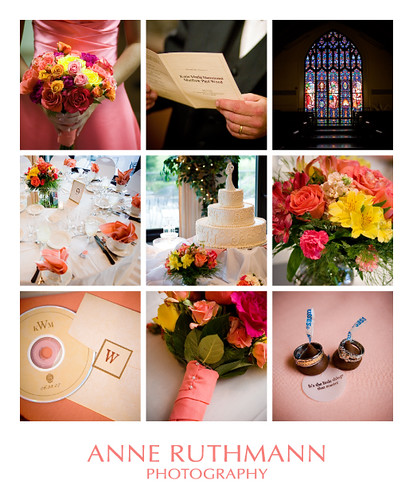 Pink Coral Yellow Wedding Details by Anne Ruthmann