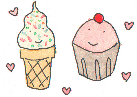 Cupcake and Ice Cream