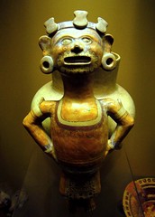 Mixteca-Puebla vessel depicting Macuilxochitl (Xochipilli), god of music, dance, feasts and gambling