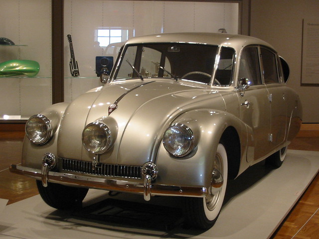 This beautiful Tatra T87 is on display at the Minneapolis Institute of Arts