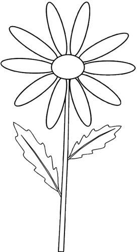 daisy coloring pages no stem - photo #17