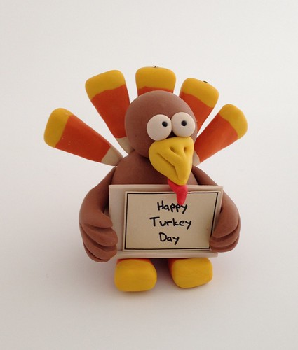 Turkey with &quot;Happy Turkey Day&quot; Sign