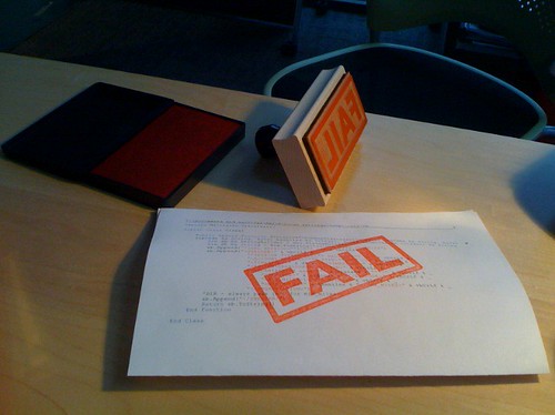 FAIL stamp