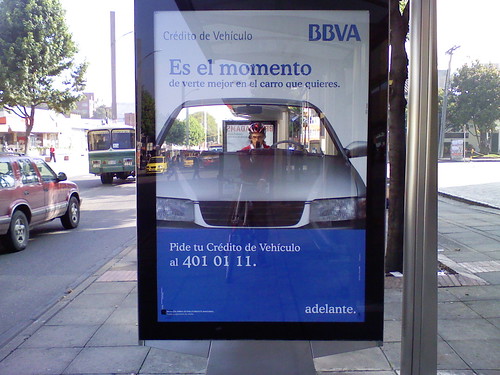 Bus stop in Bogota