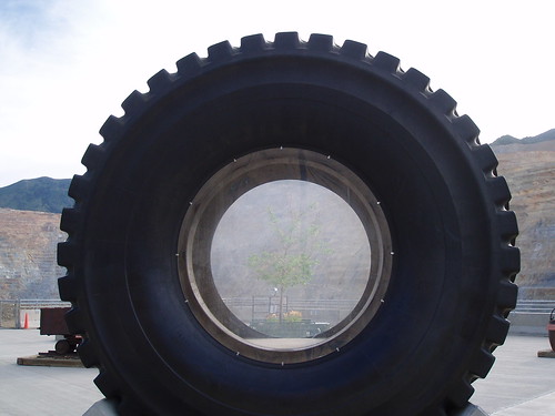 Giant tyre at the Kennencott copper mine by Oblong Dog