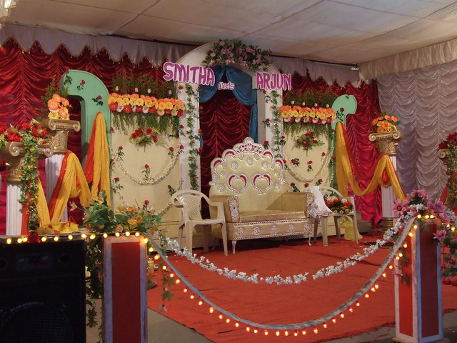 South Indian Wedding Stage This stage was set for the couple who were 