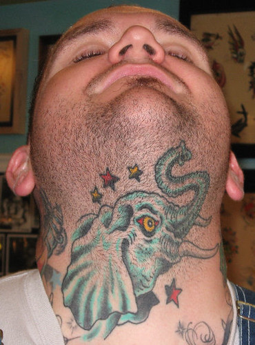 Bubba's Neck Tattoo by Jason Brooks Rock of Ages 2310 South Lamar 105