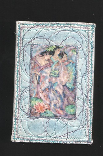 Three Maidens Fabric postcard by rosebudinnh