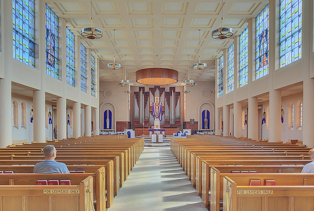 Saint Paul Roman Catholic Church, in Highland, Illinois, USA - nave