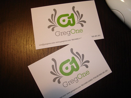 GregOne business cards