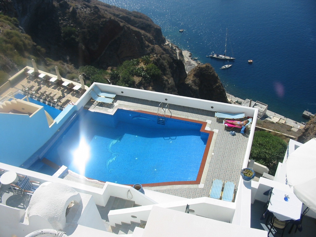 Santorini - My hotel pool - blue on blue