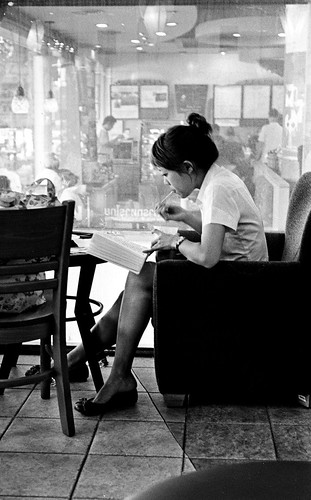 Reading in a Cafe - Bangkok