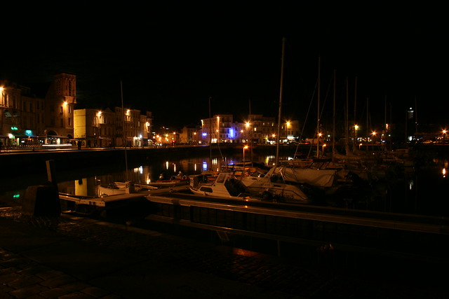 Night view of the Port La Rochelle