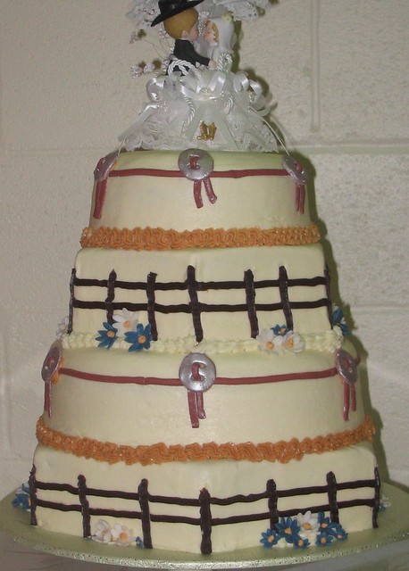 Sherri Bantner wanted a western theme for her wedding cake and this fit the