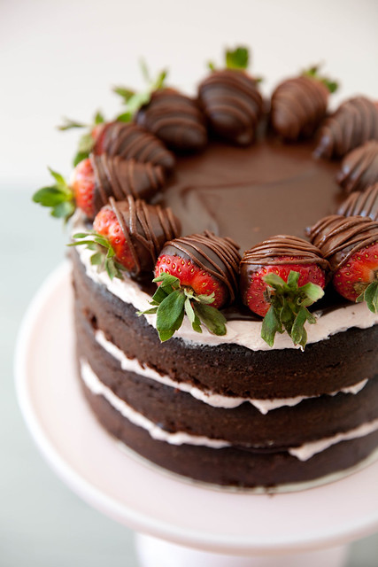 Chocolate Covered Strawberry Layer Cake - Everyday Annie