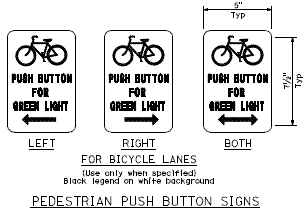 Bike accessible signal light button