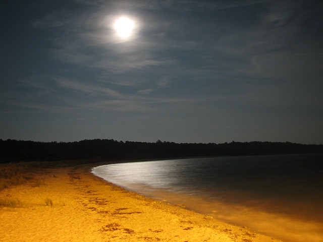 Full moon over Kiptopeke Beach